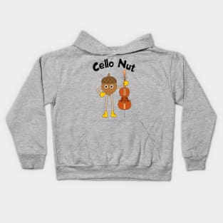 Cello Nut Text Kids Hoodie